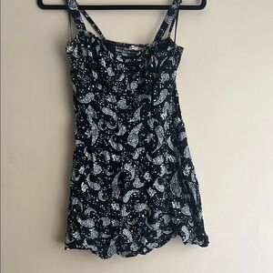 Navy Blue Paisley Dress